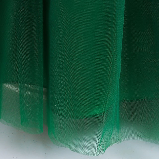 Formal Party Dress Girls' Kids Sleeveless Color Solid