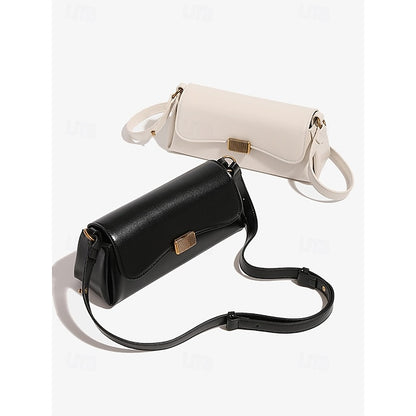 Daily Shopping Office Leather Tote Women's Baguette Bag PU