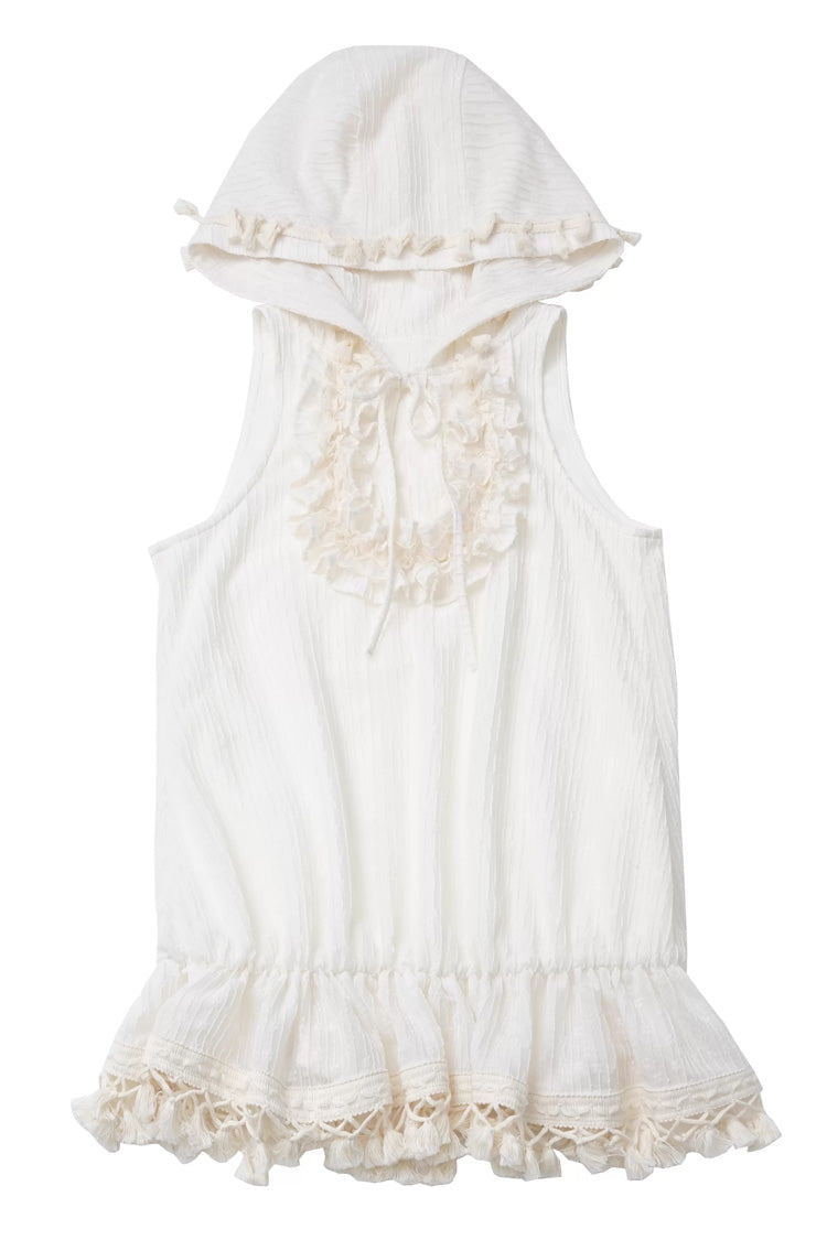 Warm Summer Days Double-Layered Printed Lolita Skirt with Lace - Ruffled