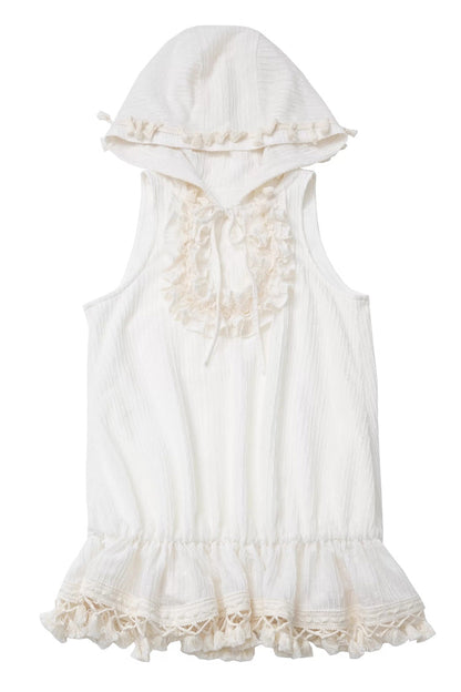 Warm Summer Days Double-Layered Printed Lolita Skirt with Lace - Ruffled
