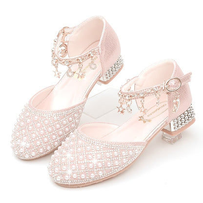 Leather Glitters Heel Heels Girls' PU Daily Shoes