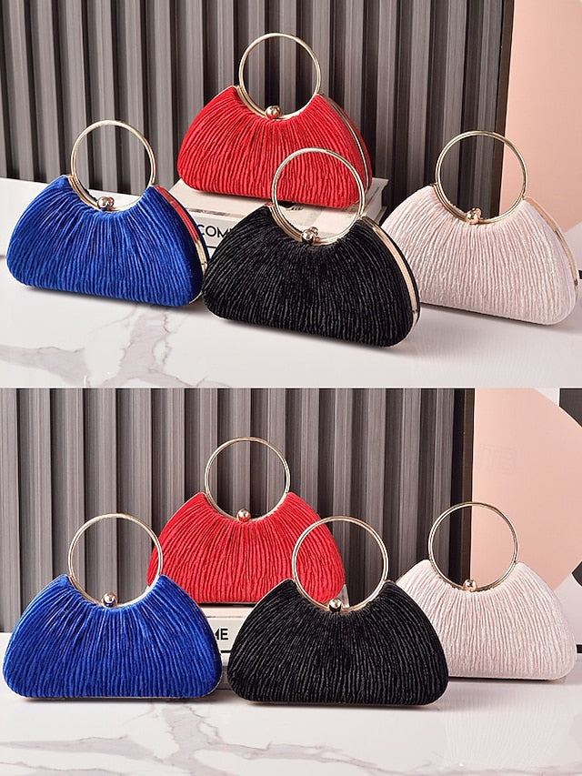 Handbag Party Velvet Women's Christmas Elegant Red –