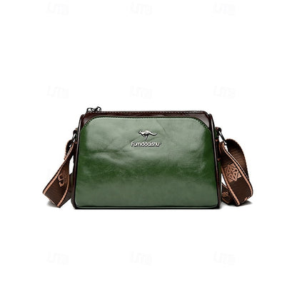 Crossbody Vintage Shoulder Bag – Women's Faux Leather