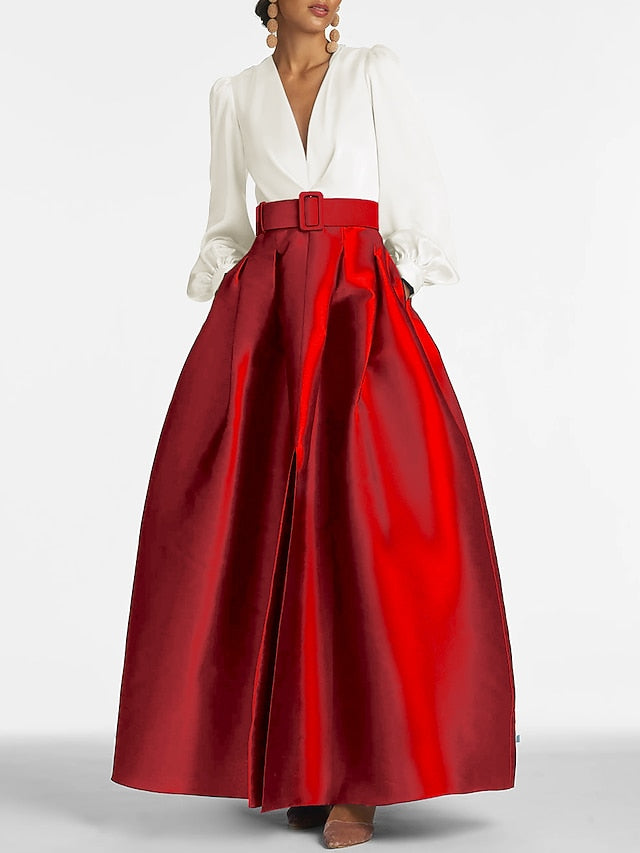 Dress Floor Split Gown A-Line Formal Guest Evening High Wedding