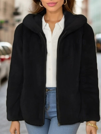 Jacket Comfortable Casual Warm Zipper Women's Pocket