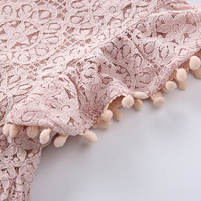 Kids Girls' Dress Short Solid Color Party Sleeve