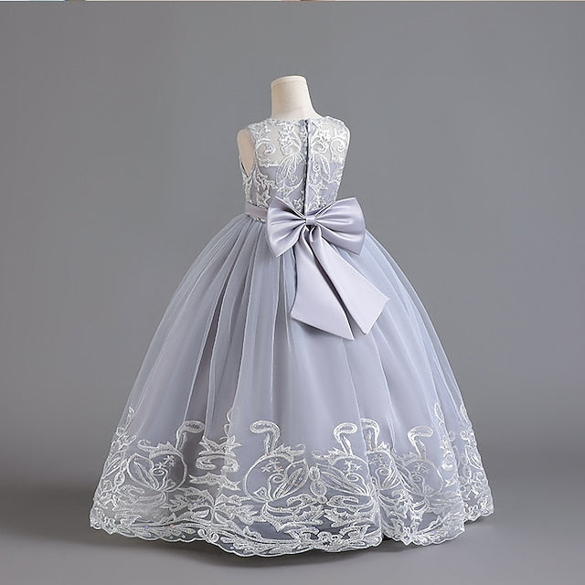 Girls' Christening Flower Kids Wedding Dress Sleeveless