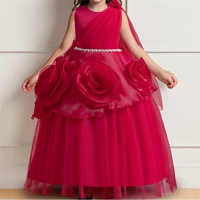 Color Kids Solid Cosplay Party Dress Girls'