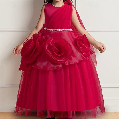 Color Kids Solid Cosplay Party Dress Girls'