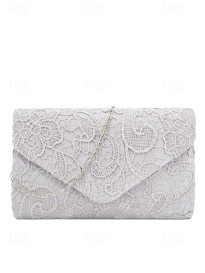 Lace with Chain Bag Women's Evening Strap Clutch