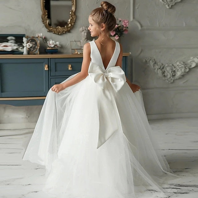 Solid Dress Sleeveless Kids Performance Girls' Colored