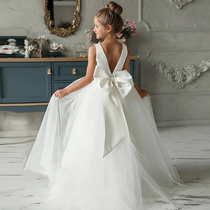 Solid Dress Sleeveless Kids Performance Girls' Colored