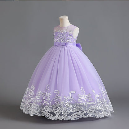 Girls' Christening Flower Kids Wedding Dress Sleeveless