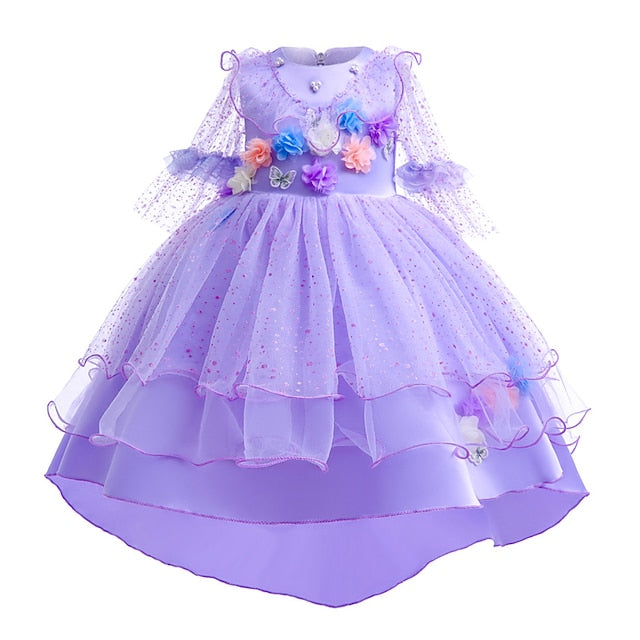 Dress Girl Flower Isabela Encanto Princess Madrigal Fairytale