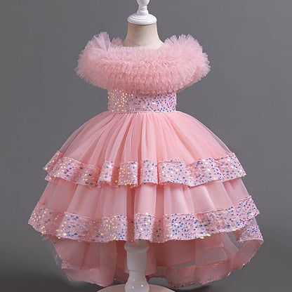 Kids Party Sequin Sleeveless Girls' Dress Girl Flower