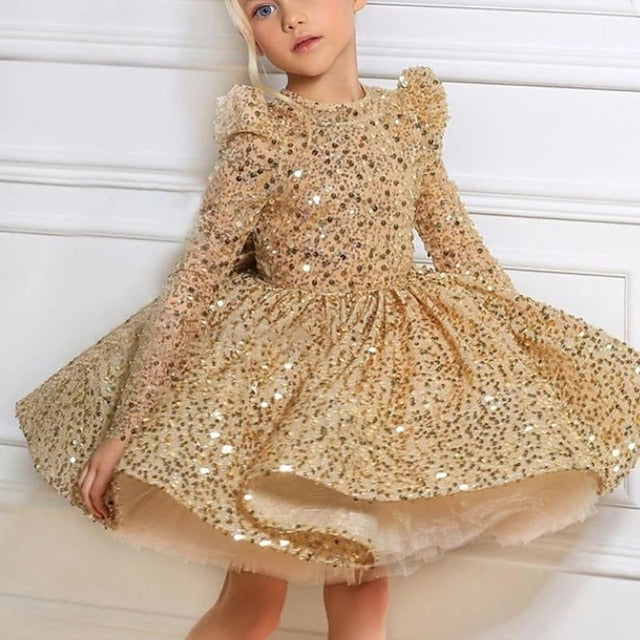 Party Kids Little Sequin Line A Girls' Dress