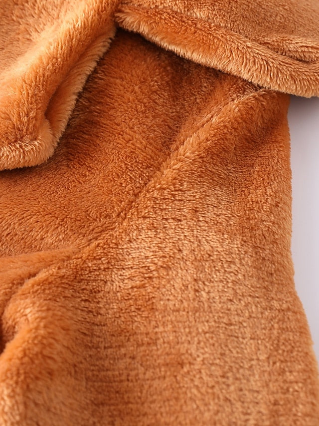 Furs Faux Teddy Warm Women's Coat Comfortable Fur