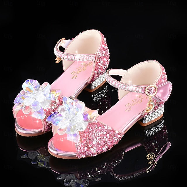 Flower Girls' Glittery Rhinestone Shoes Crystal