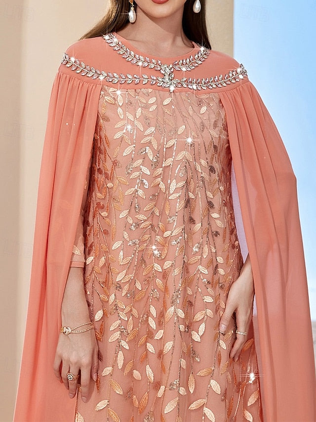 the Bride of Dress Cape Mother Elegant Vintage A-Line