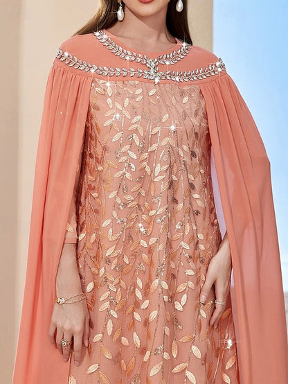 the Bride of Dress Cape Mother Elegant Vintage A-Line