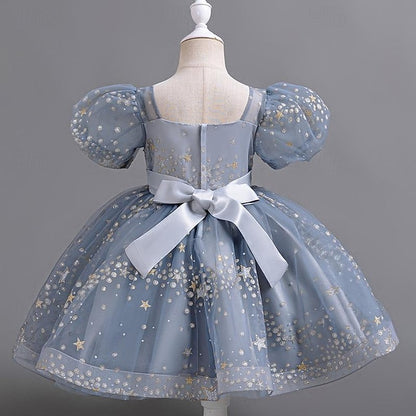 Dress Flower Floral Girls' Party Sequin Girl Kids