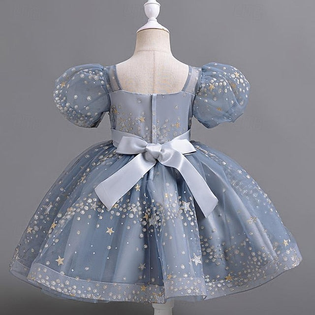 Sequin Girls' Dress Girl Kids Party Floral Flower