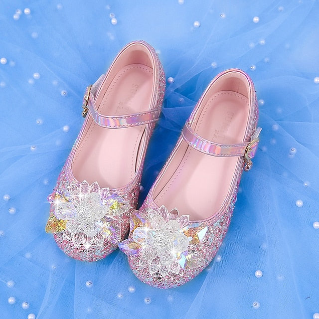 PU Shoes Walking Portable Flats Princess Girls' Leather