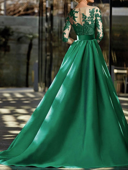 Sweep Brush Formal Gown Train Dress Elegant / A-Line Evening
