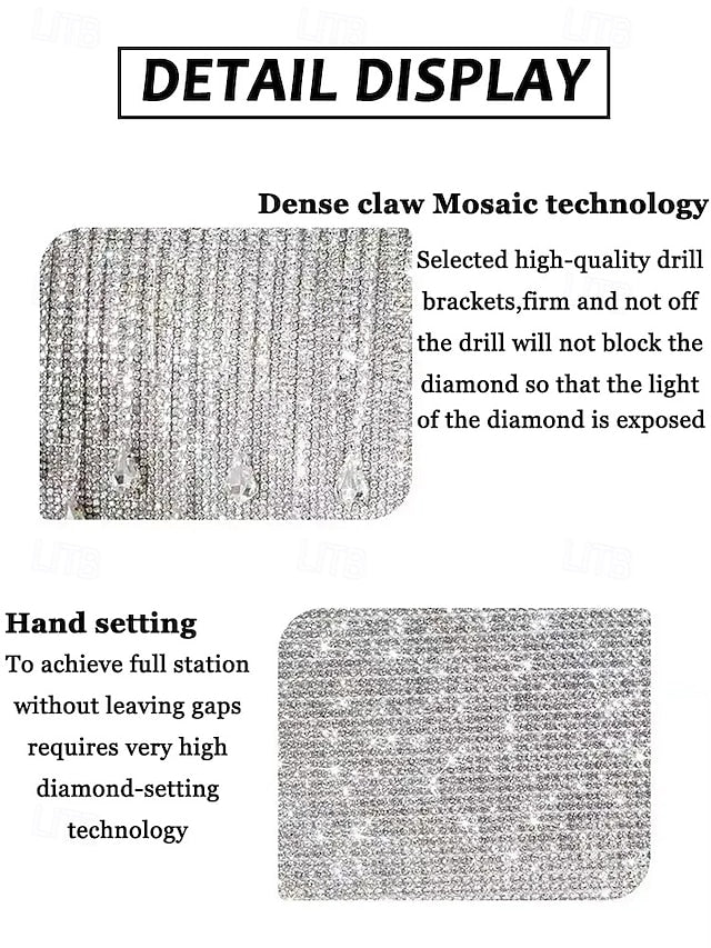 Women's Chain Silver Evening Elegant Crystal with Handbag