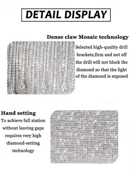 Women's Chain Silver Evening Elegant Crystal with Handbag