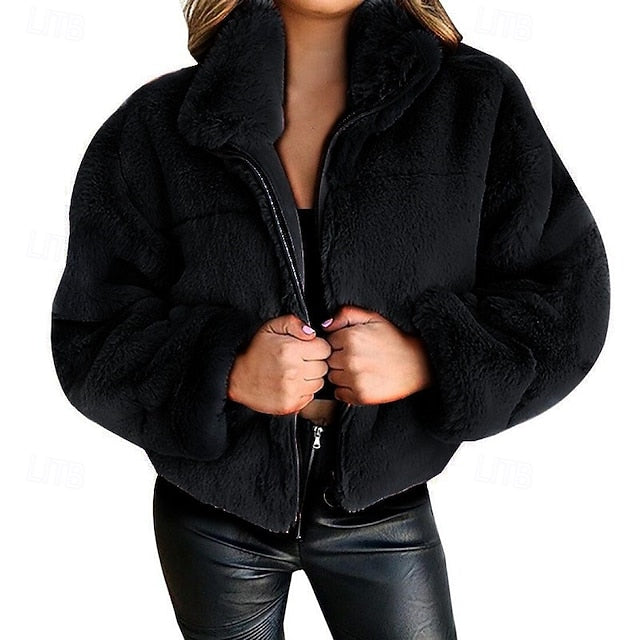 Coat Fur Winter Teddy Women's Faux Warm