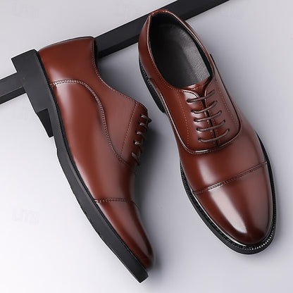 Cap-Toe Brown Classic Men's Oxford Shoes Design –