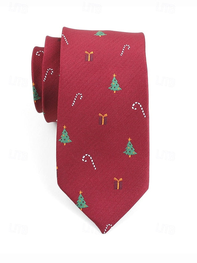 Christmas Men's Necktie Santa with