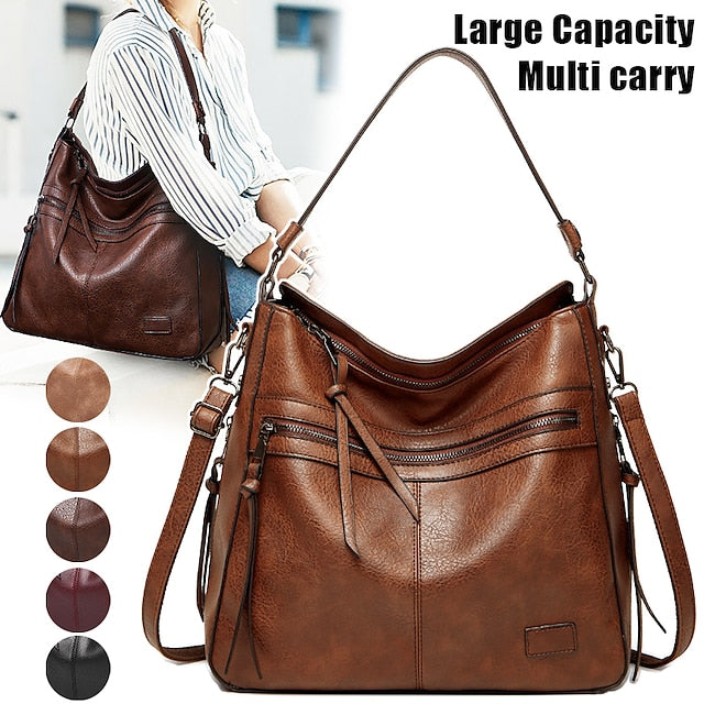 Bag PU Crossbody Women's Leather Shoulder Hobo Tote