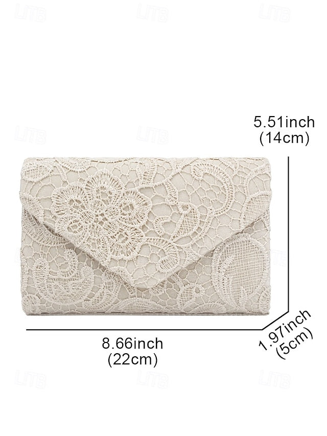 Lace with Chain Bag Women's Evening Strap Clutch