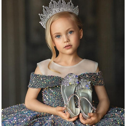 Solid Kids Flower Party Dress Girls' Girl Color