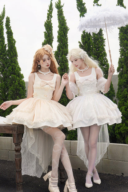 Bowknot Cardigan Sweet Elegant Princess Lolita JSK Dress in Moonlight Symphony