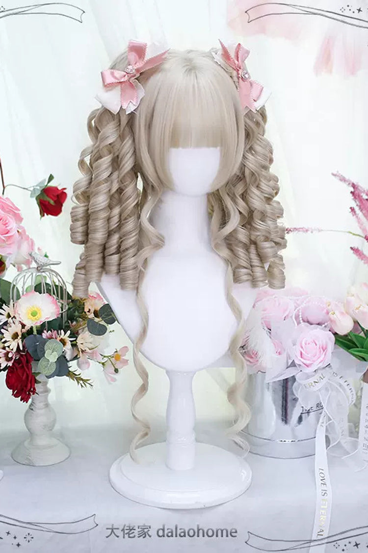 Sweet Lolita Roman Curl Wig in Cream with Secondary Styling