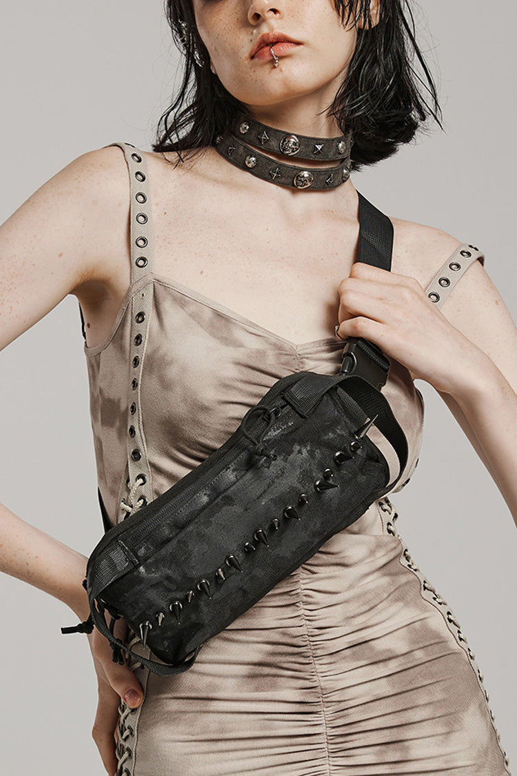 Military Rivets Steampunk Shoulder Bag for Women