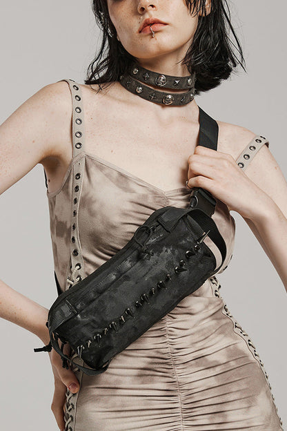 Military Rivets Steampunk Shoulder Bag for Women
