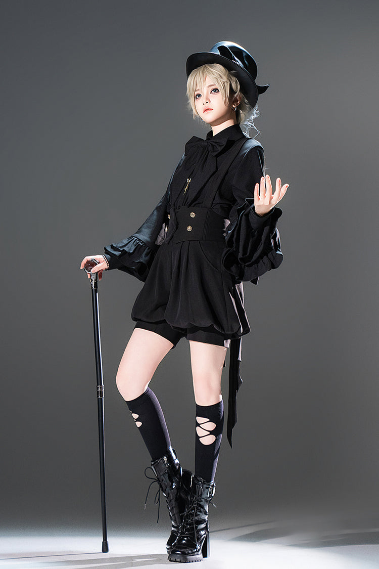 Ebony Long-Sleeve Vintage Prince Ouji Lolita Blouse