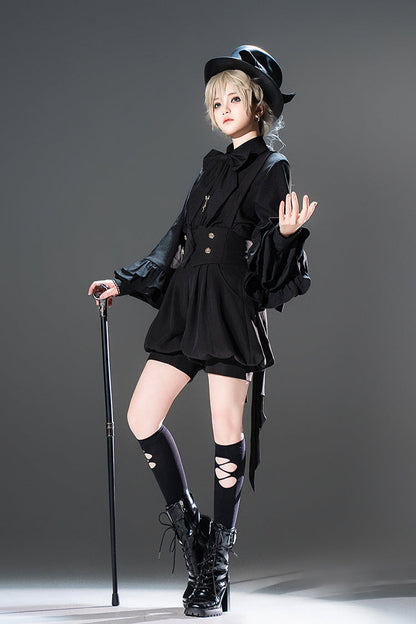 Ebony Long-Sleeve Vintage Prince Ouji Lolita Blouse