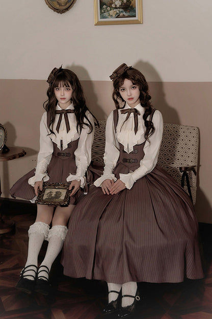 Manchester Striped Sweet Lolita Long Dress With Support