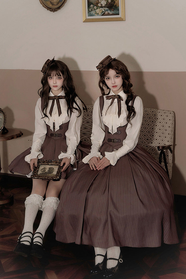 Manchester Striped Sweet Lolita Short Dress With Support