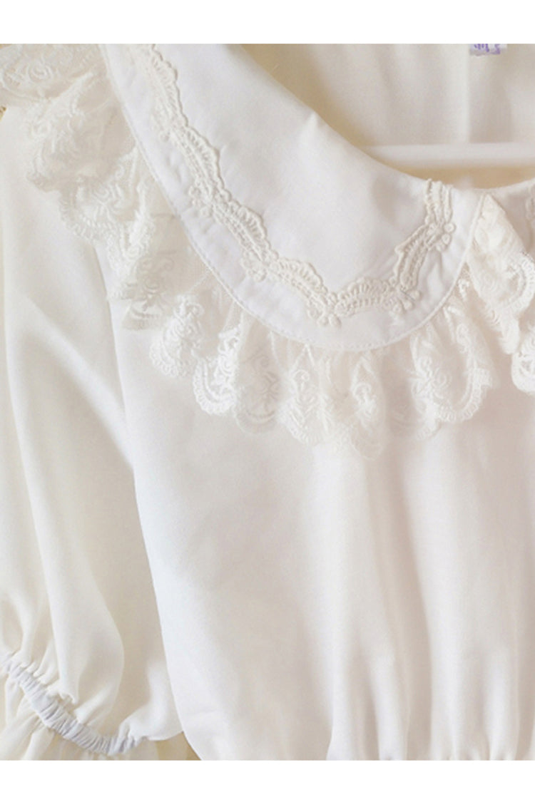 Ivory Chiffon Doll Collar Half-Sleeve Sweet Lolita Shirt