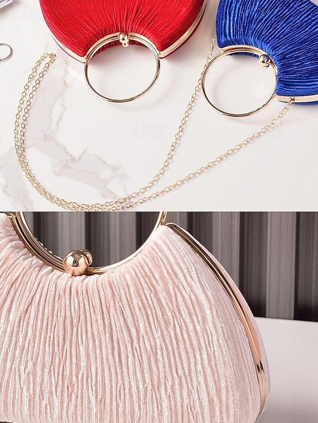 Handbag Party Velvet Women's Christmas Elegant Red –