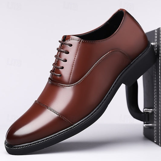 Cap-Toe Brown Classic Men's Oxford Shoes Design –