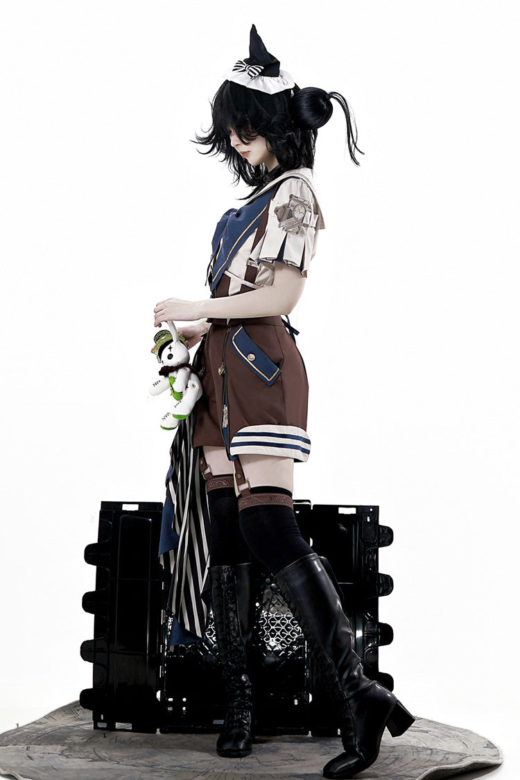 Wonder Equipment Inventor Ouji Punk Lolita Bib Shorts