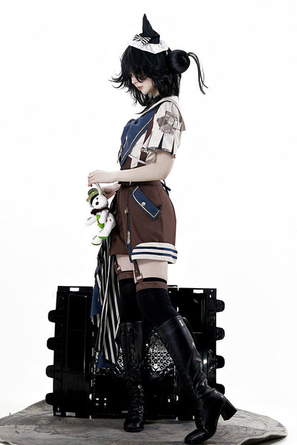 Wonder Equipment Inventor Ouji Punk Lolita Bib Shorts