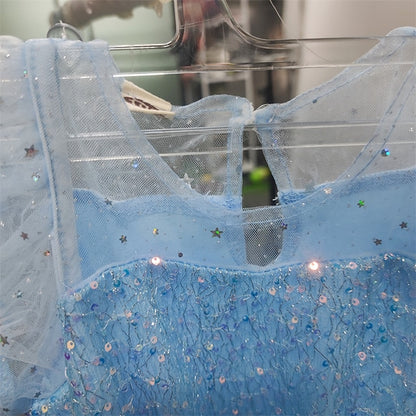 Cloak Cosplay Flower Frozen Girl Elsa Dress Princess